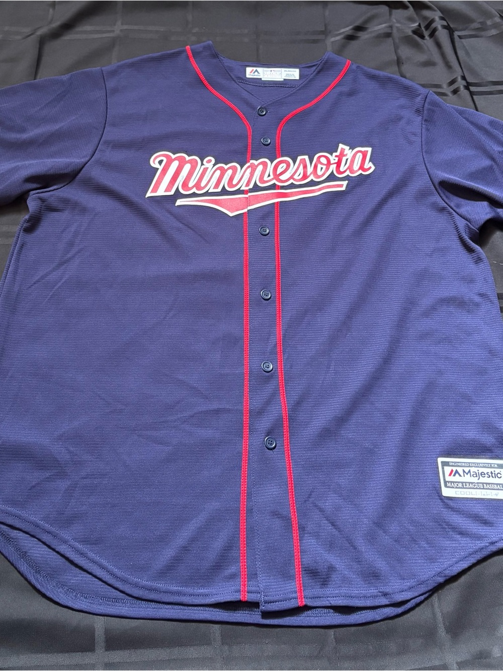 Minnesota Twins Majestic Cool Base Jersey Mens 2XL Navy